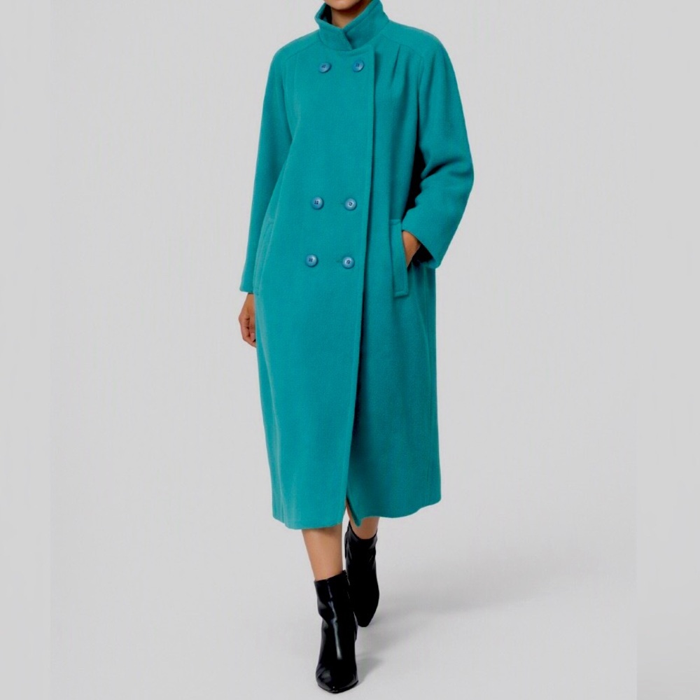 VINTAGE Union Made Wool Électre Paris Double-Breasted Long Trenchcoat Bohemian